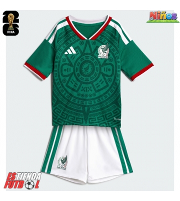 México Primera Equipación Niños Mundial 2026 Manga Corta (+ Pantalones cortos)